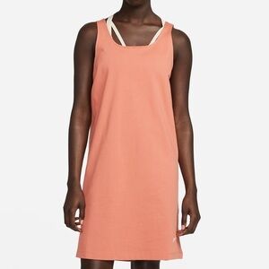 NWT Nike Sportswear Women's Jersey Tank Dress in Madder Root/White